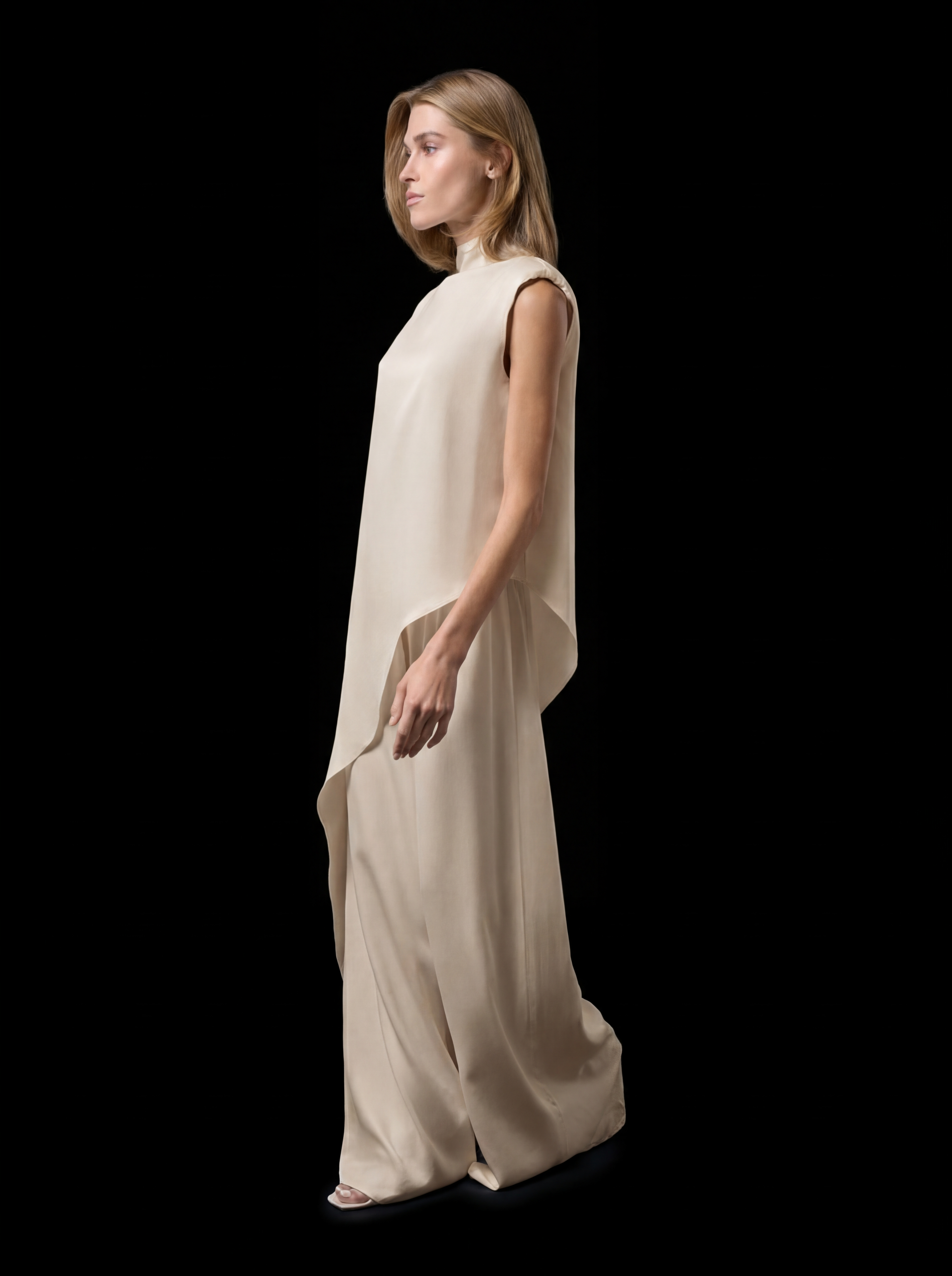 Широкие брюки шампань